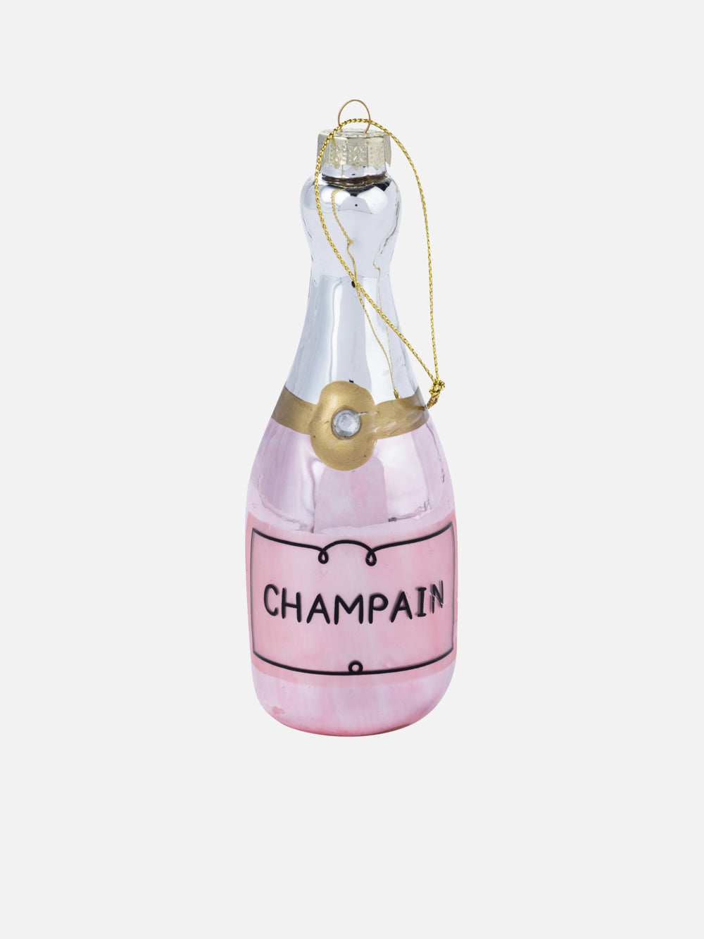 CHAMPAGNE ORNAMENT 5.1IN