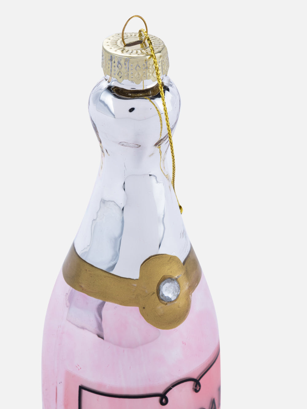 CHAMPAGNE ORNAMENT 5.1IN