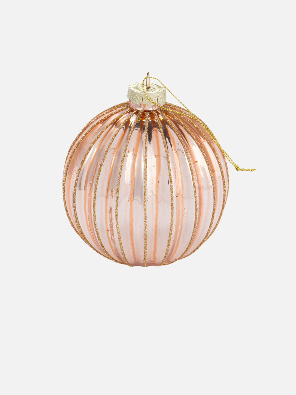 PLEATED RUST ORNAMENT 3.9IN