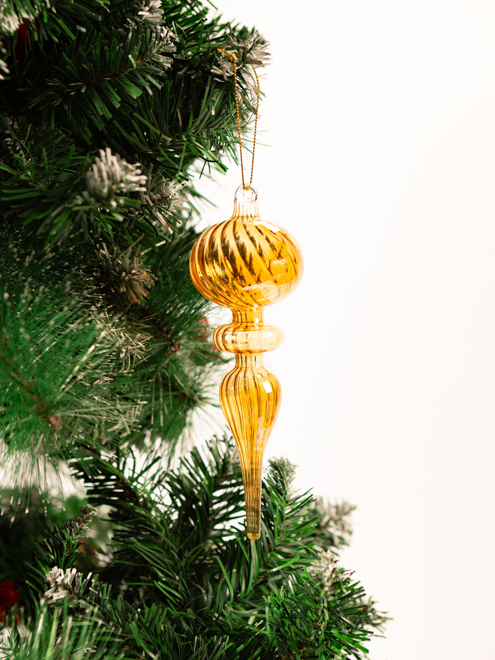 GOLD STALACTITE ORNAMENT 7IN