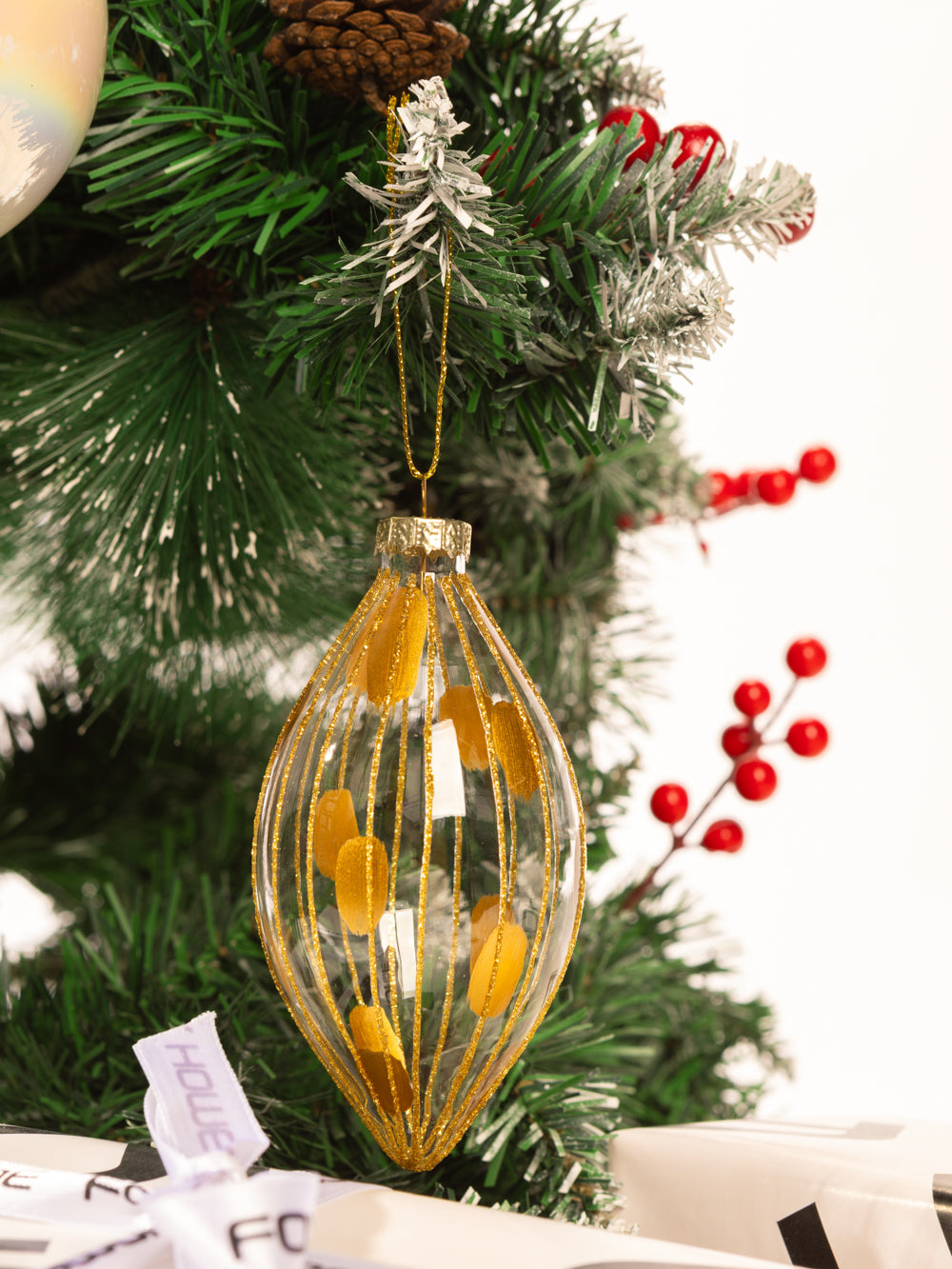 GOLD FINIAL ORNAMENT 4.9IN