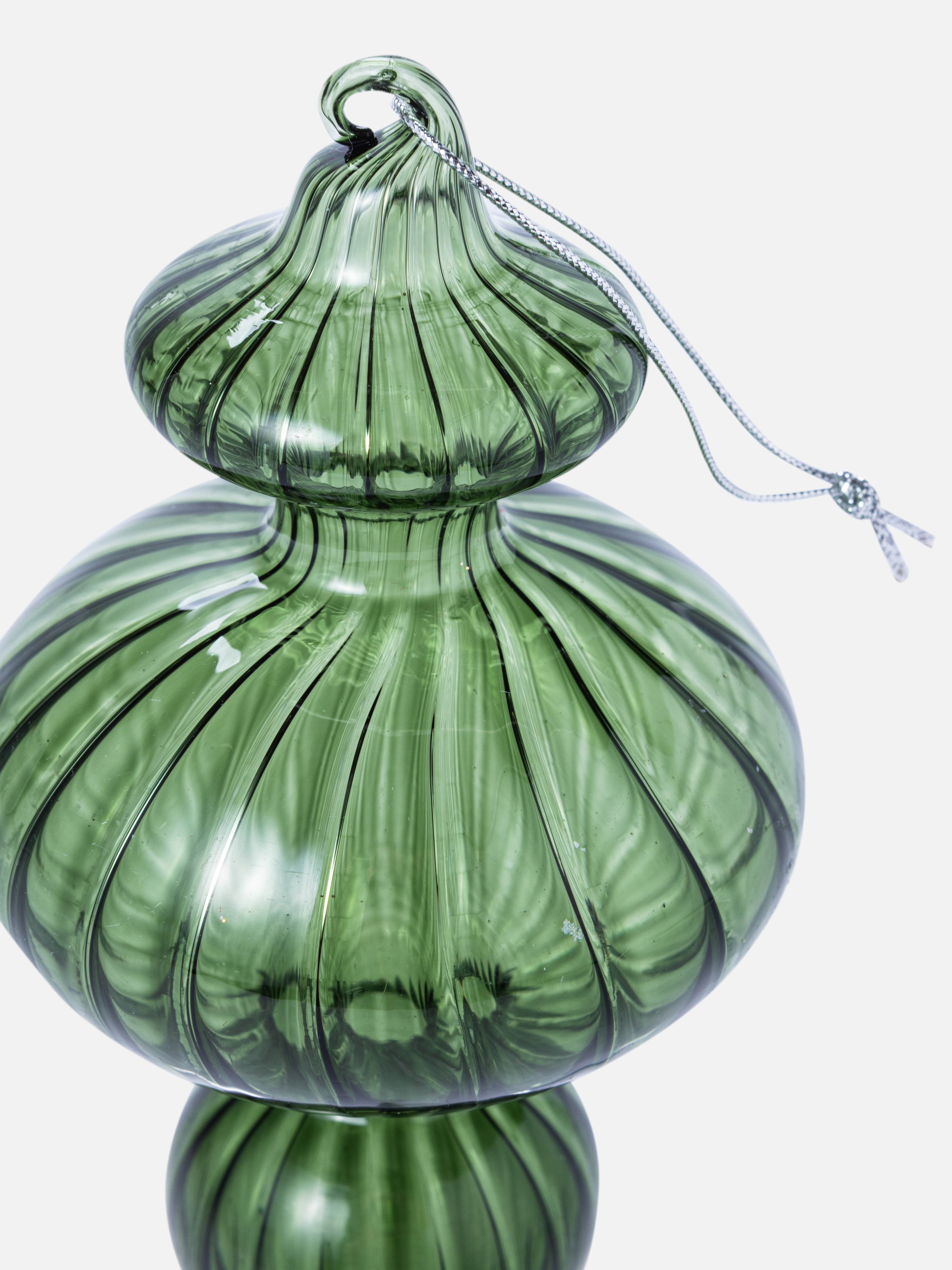 GREEN STALACTITE ORNAMENT 8IN