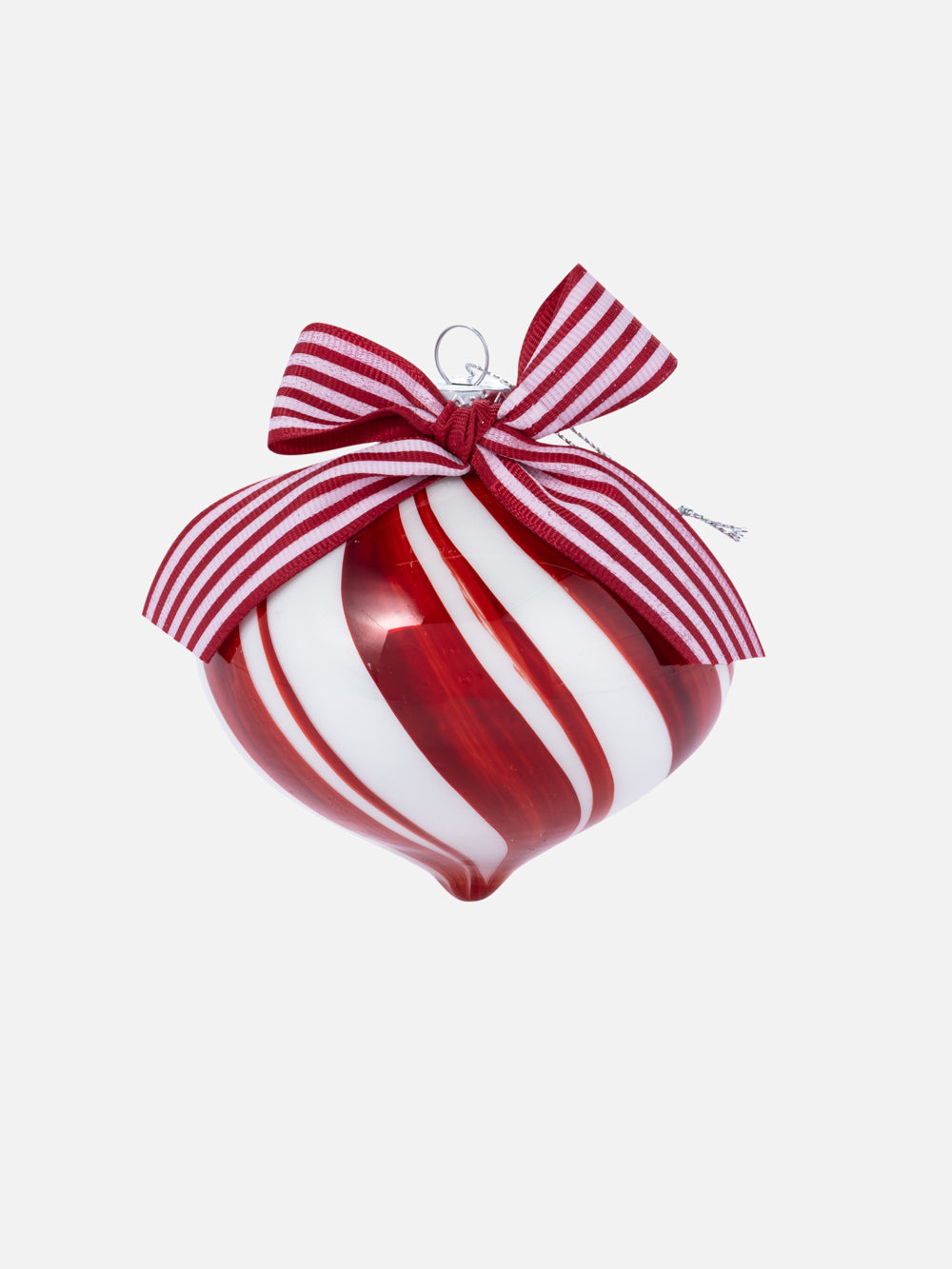 RED AND WHITE ORNAMENT 3.9IN