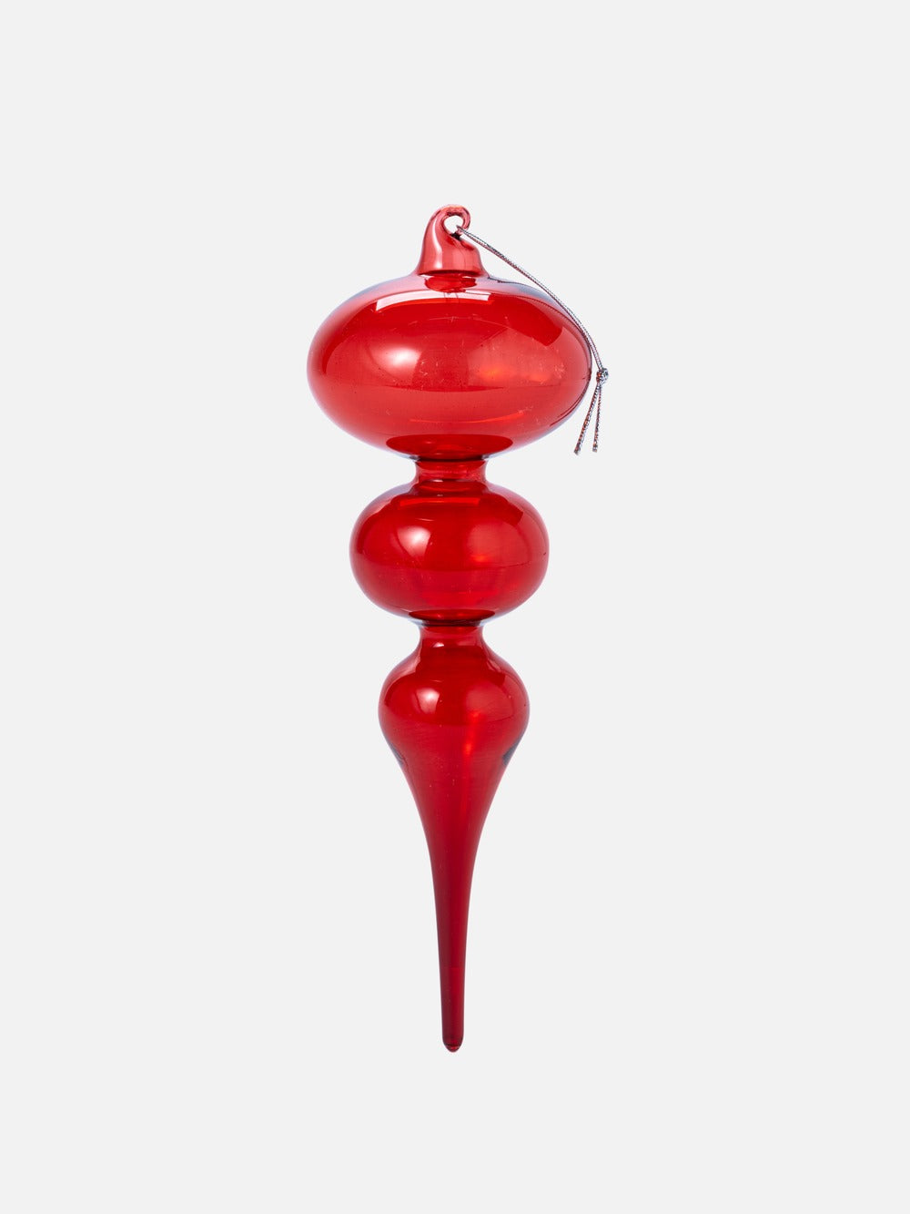 RED STALACTITE ORNAMENT 8.26IN