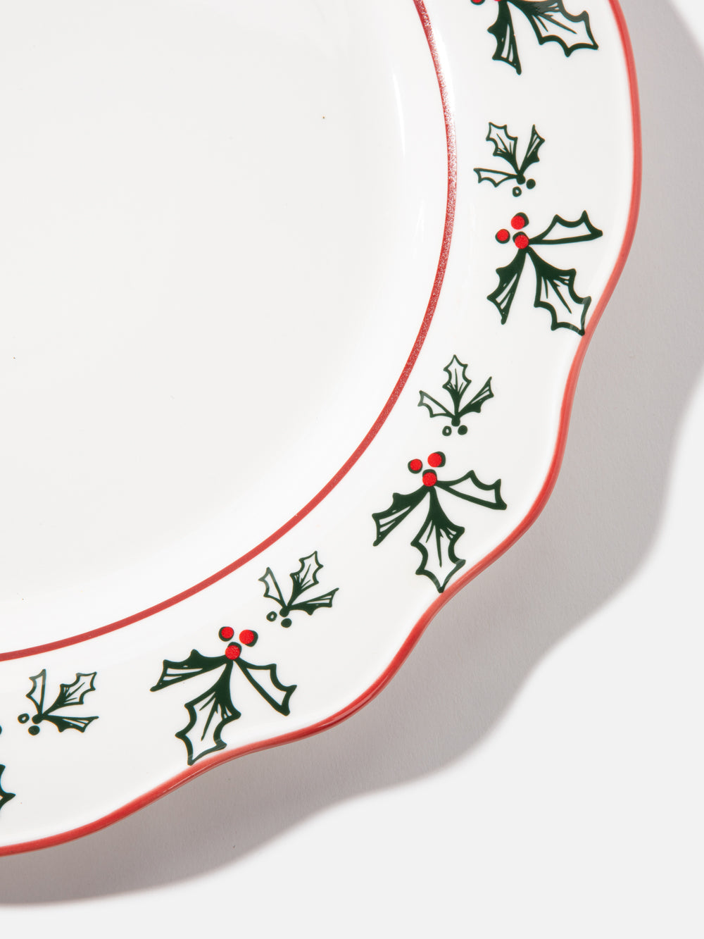 HOLLY CHRISTMAS PLATE 13IN