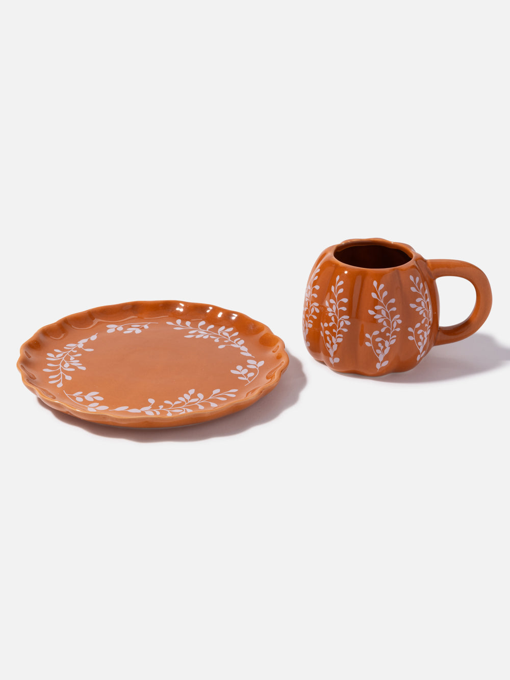 ORANGE CERAMIC FALL MUG 5.6IN (Mug Only)