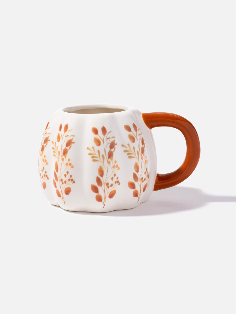 WHITE CERAMIC FALL MUG 5.6IN (Mug Only)