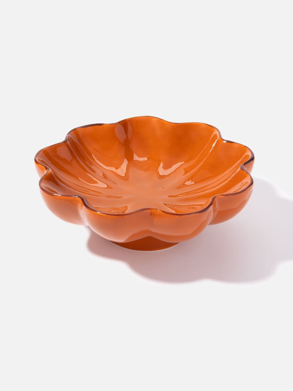ORANGE CERAMIC FALL TRAY 9.8IN