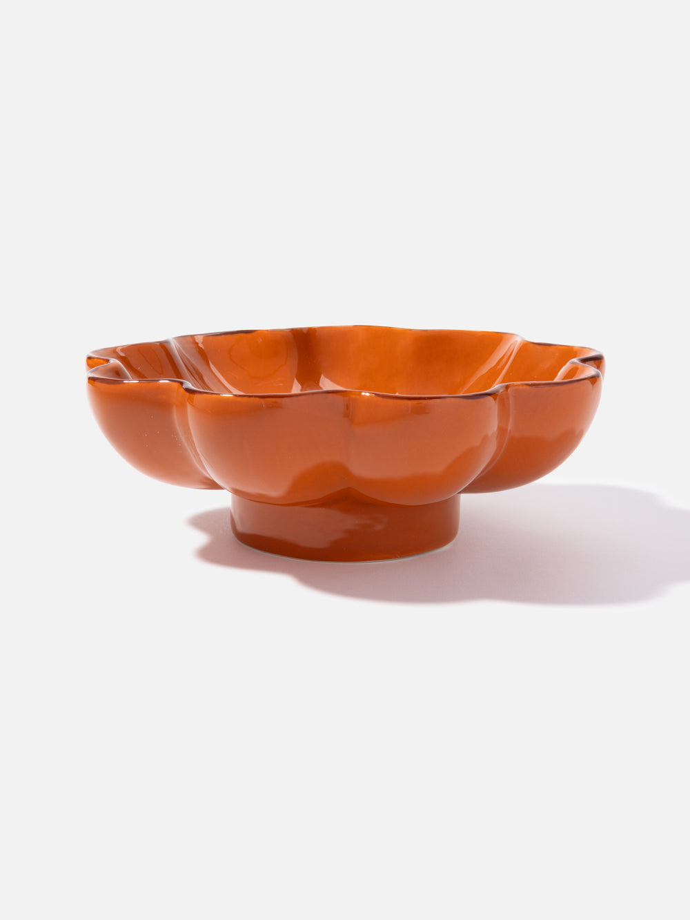 ORANGE CERAMIC FALL TRAY 9.8IN