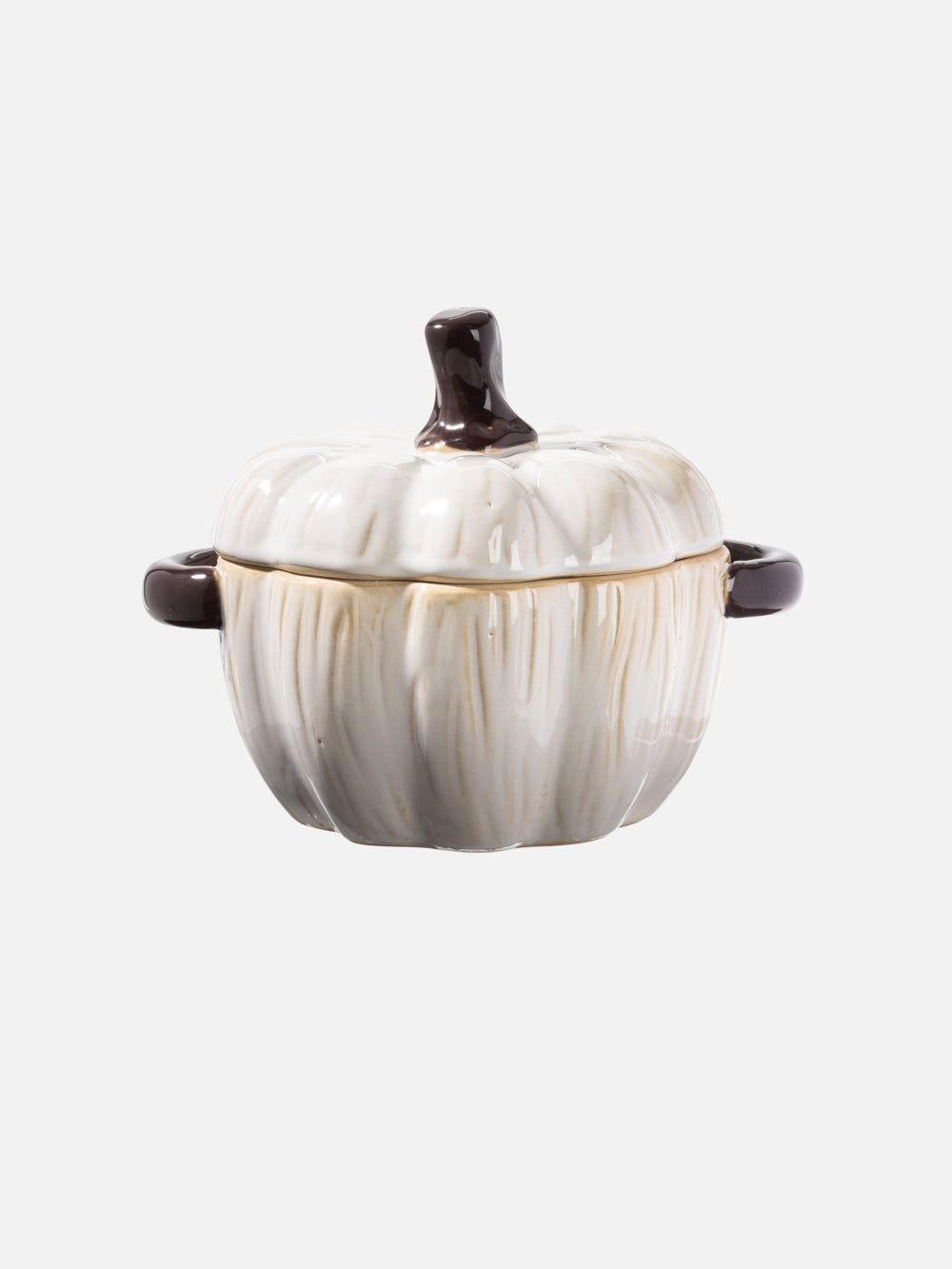 CERAMIC PUMPKIN JAR 6.4IN
