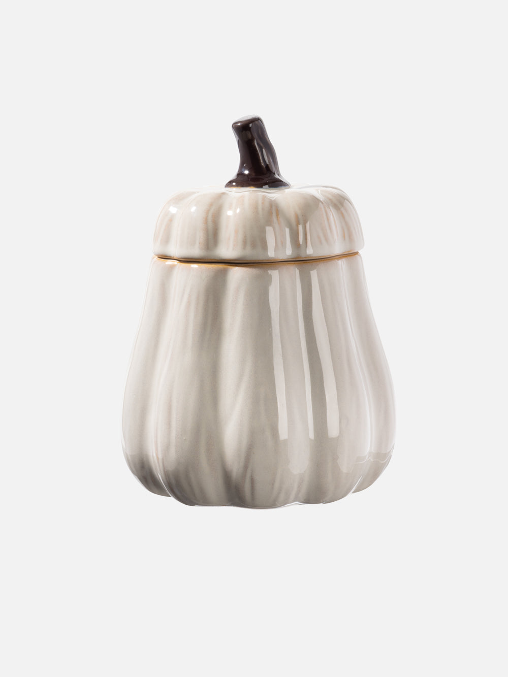 CERAMIC PUMPKIN JAR 7IN