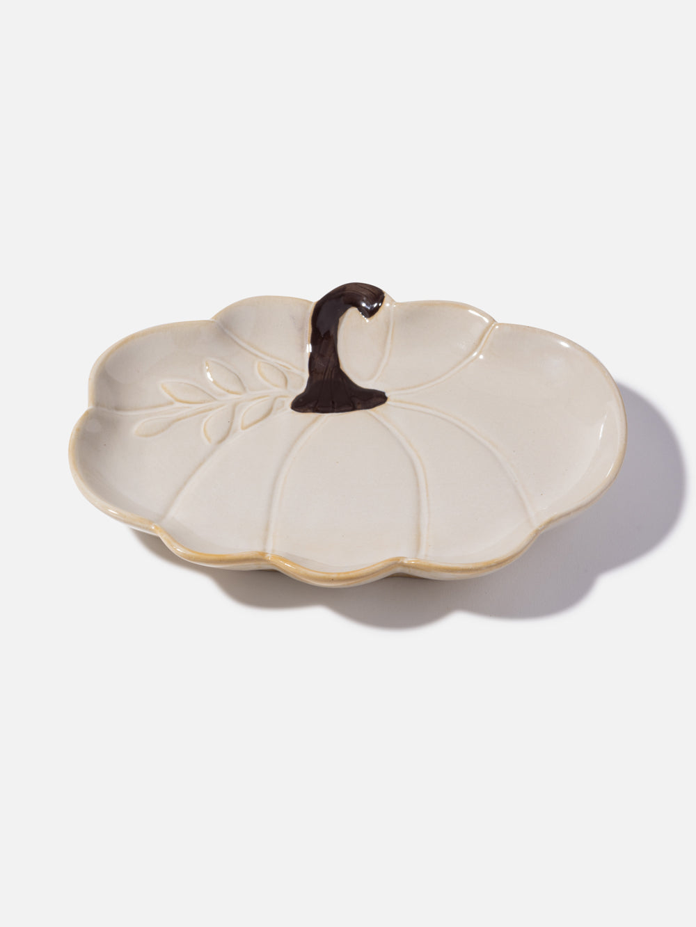 CERAMIC PUMPKIN PLATE 22.7CM