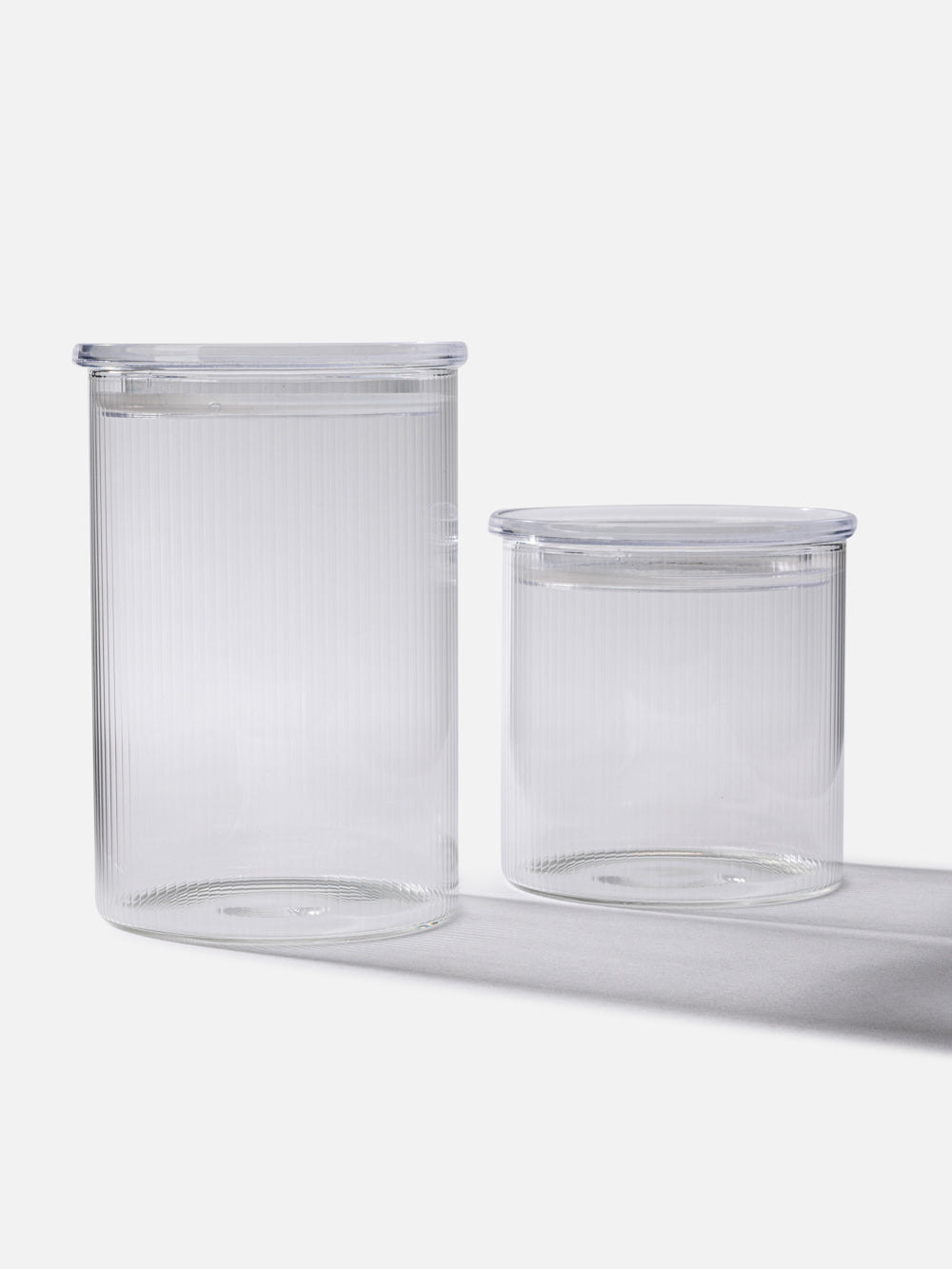 GLASS JAR PLISSE 20.2OZ