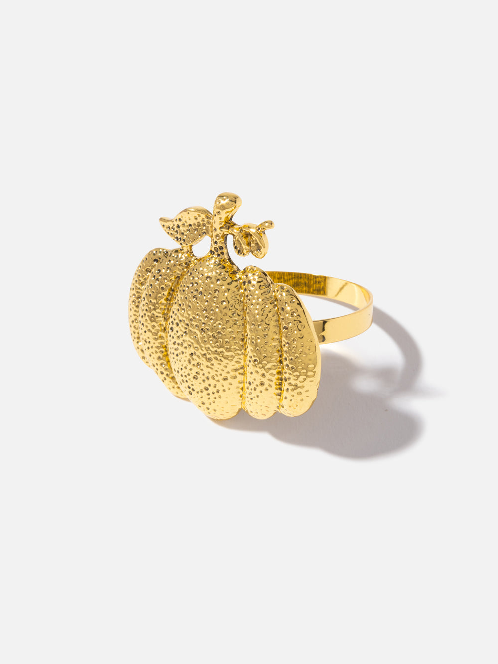 GOLD PUMPKIN NAPKIN RING 1.9IN