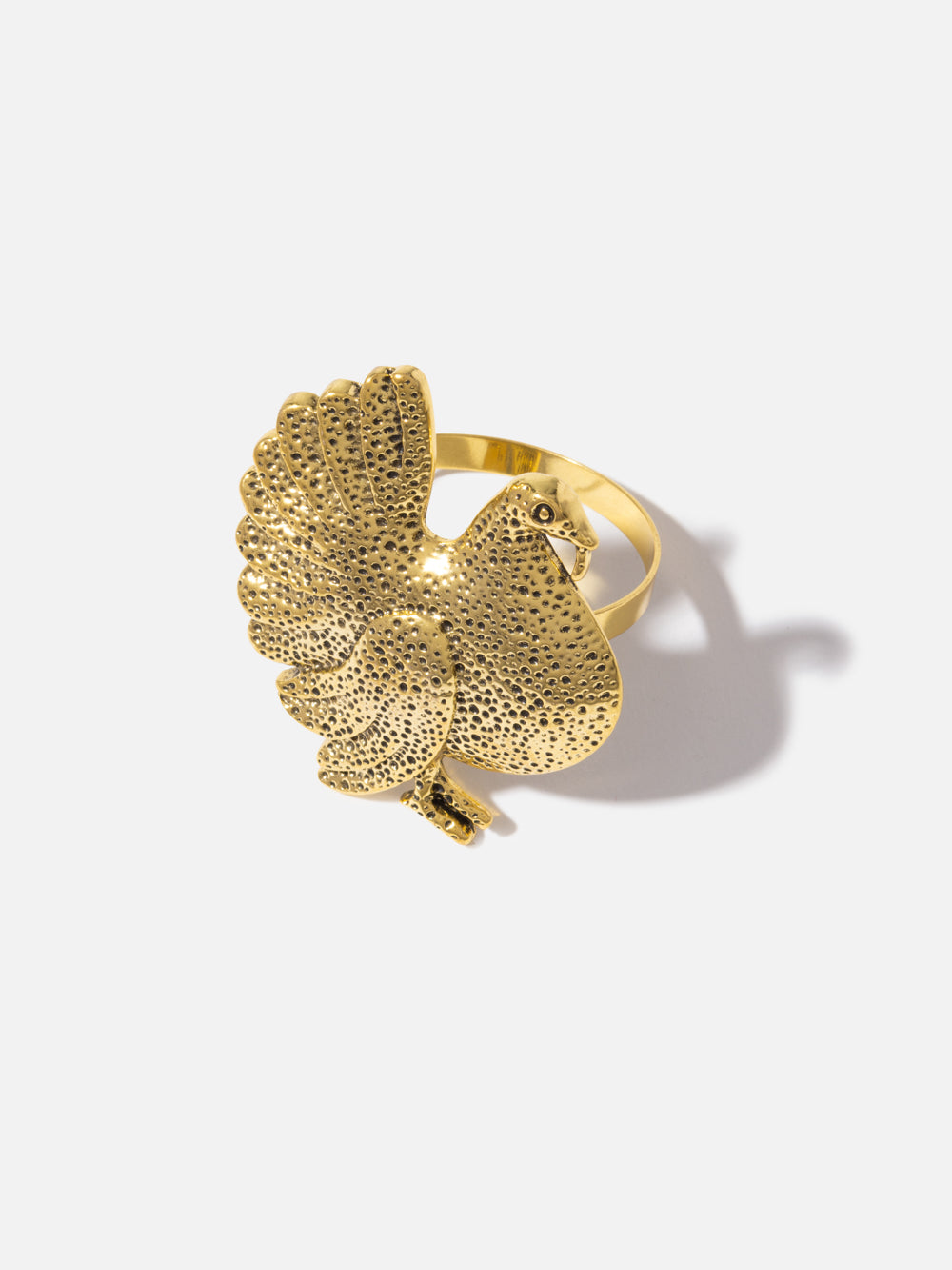GOLD TURKEY NAPKIN RING 2.3IN