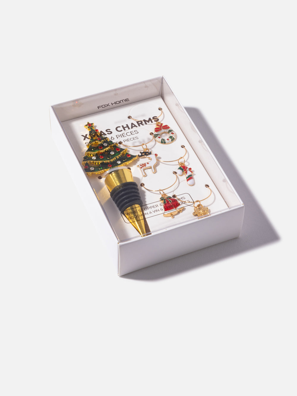 WINE STOPPER & 5 CHARMS SET