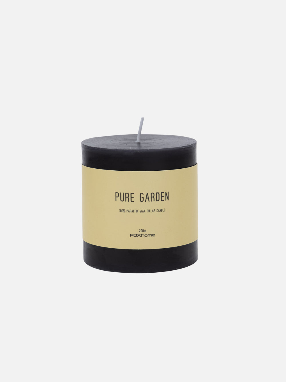 Black Pillar Candle - FOX HOME CA STORE