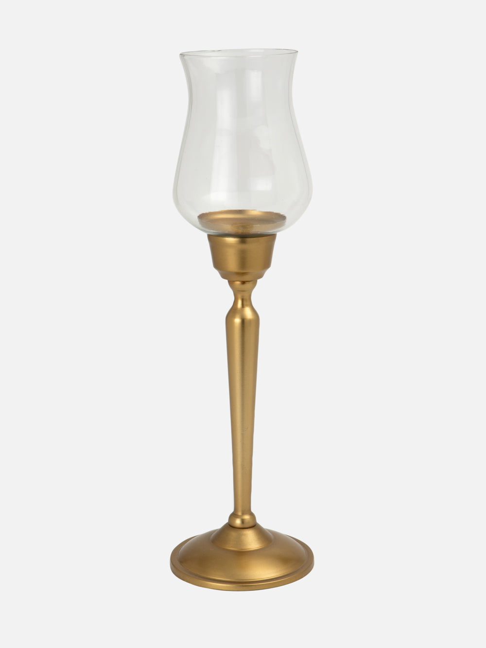 Gold Pillar Candle Holder - L - FOX HOME CA STORE