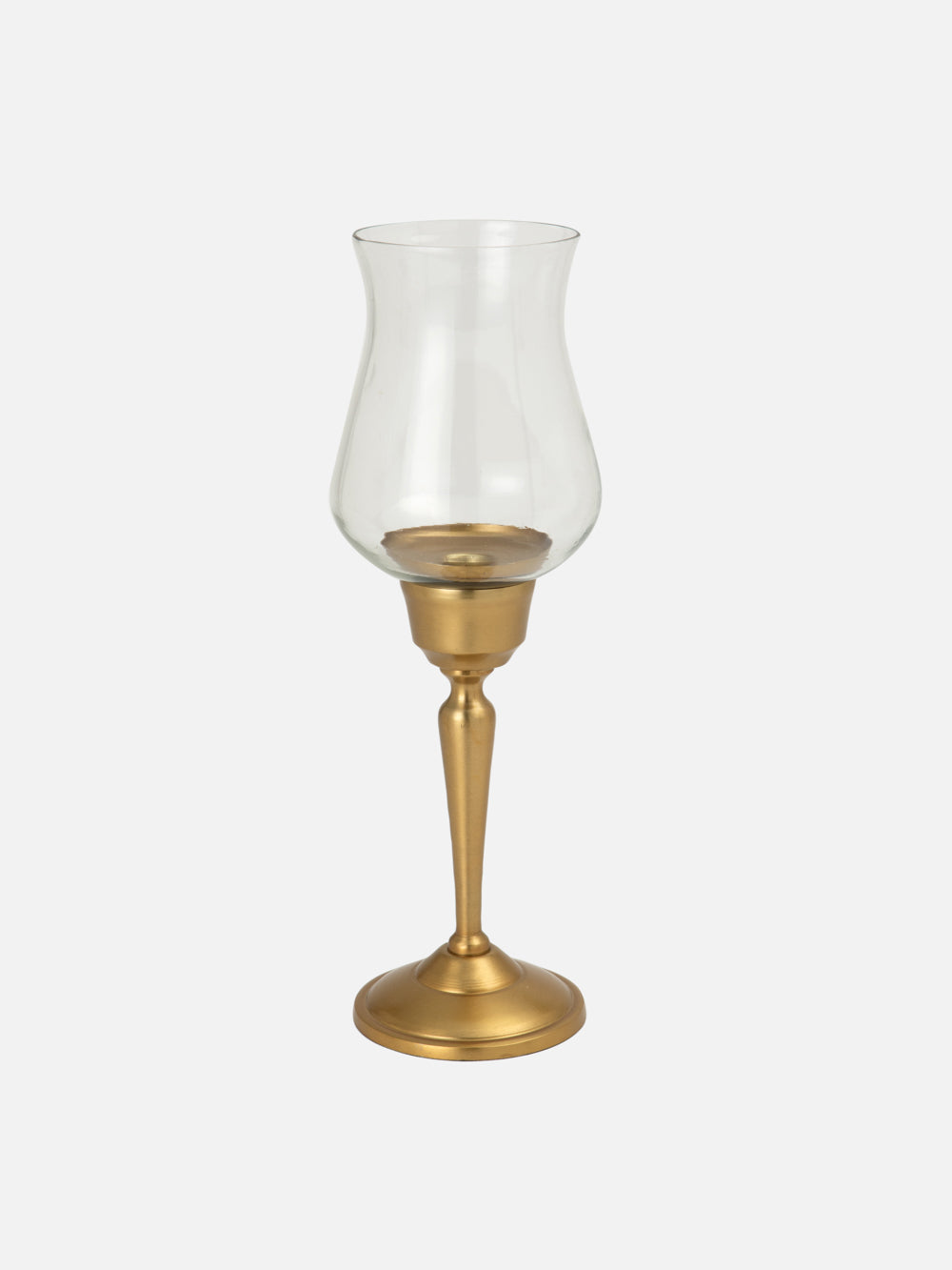 Gold Pillar Candle Holder - M - FOX HOME CA STORE