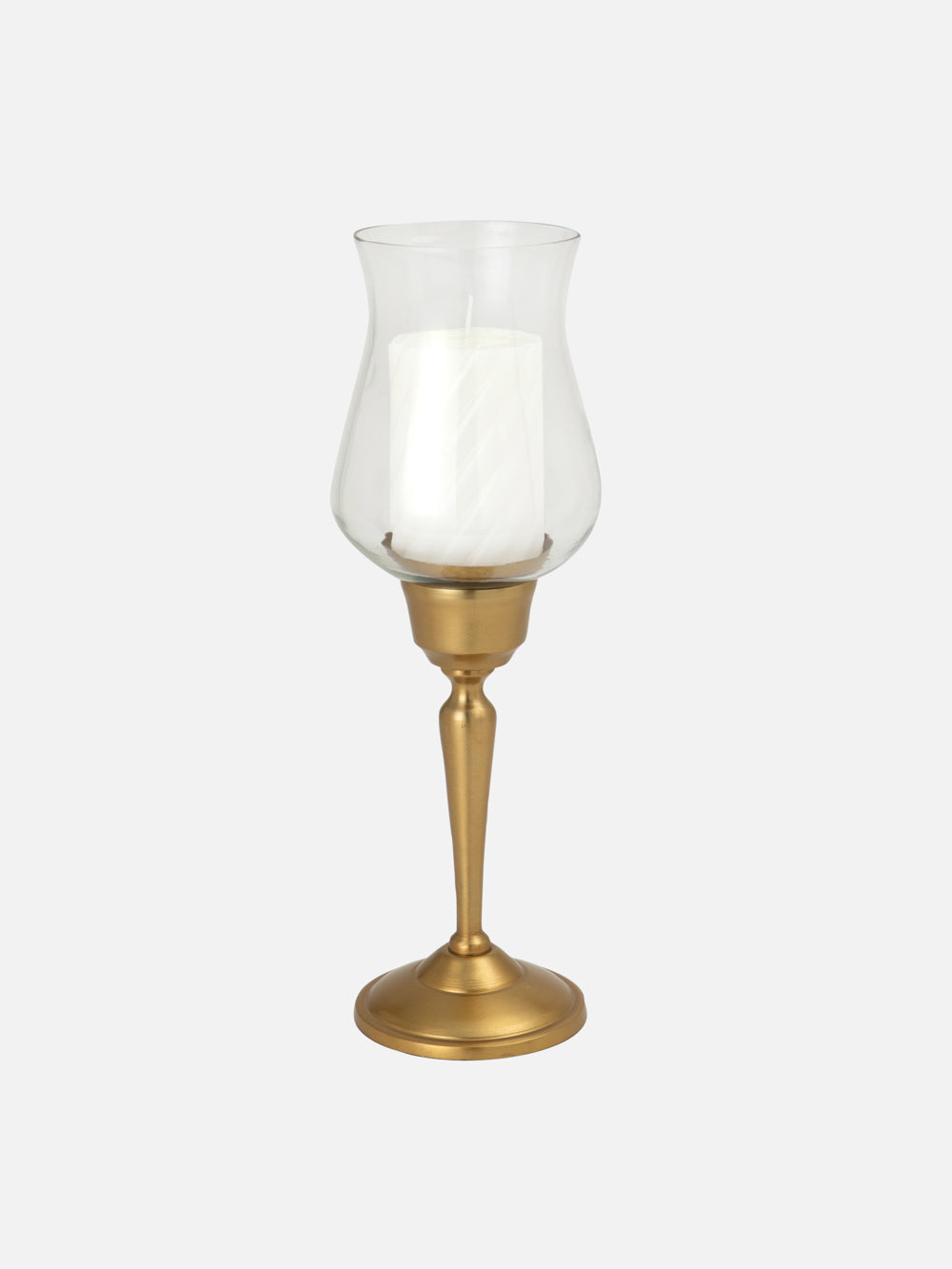 Gold Pillar Candle Holder - M - FOX HOME CA STORE