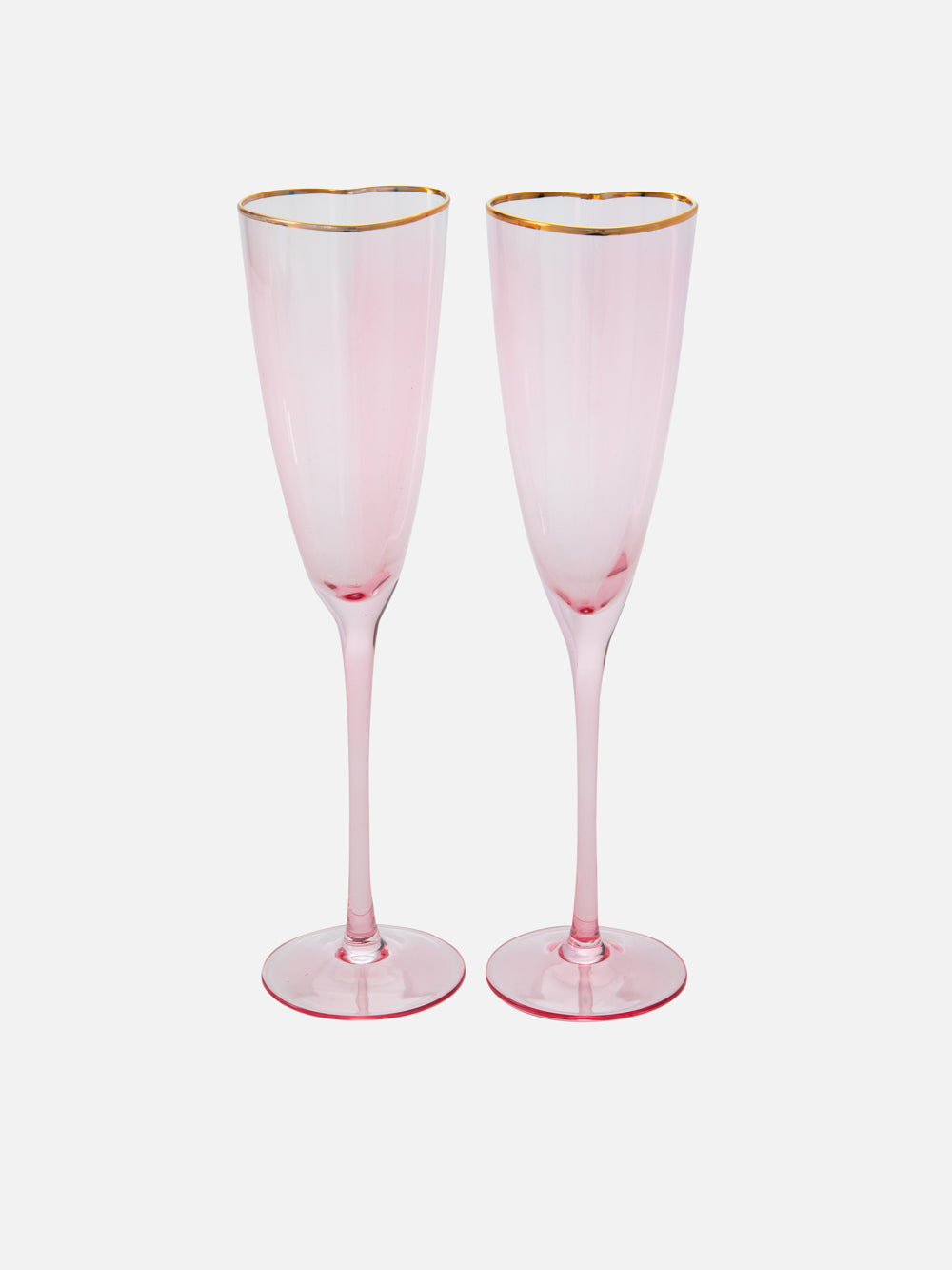 Heart-Shaped Champagne Glasses - Set of 2 - FOX HOME CA STORE