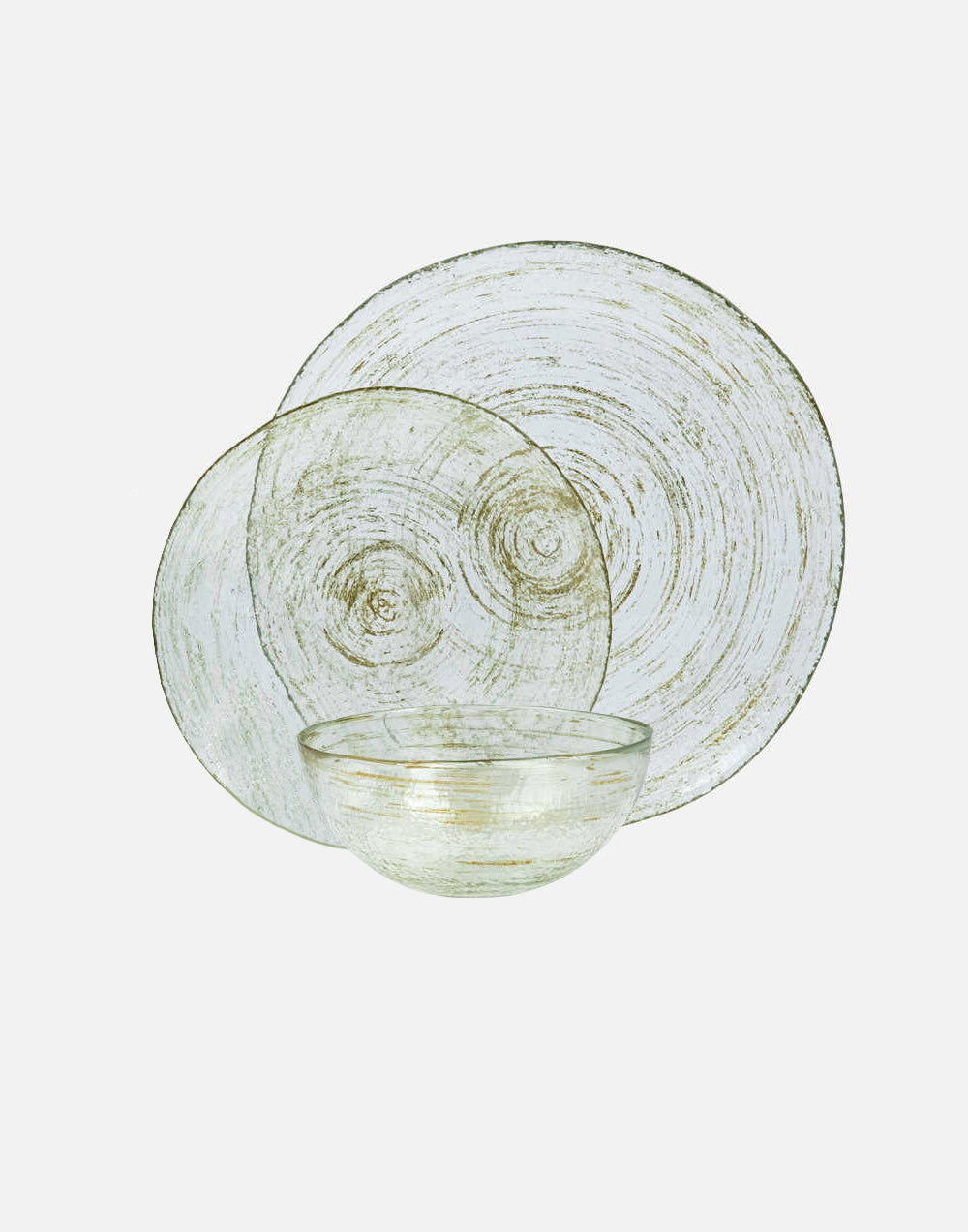 ORO glass dinner plate - FOX HOME CA STORE