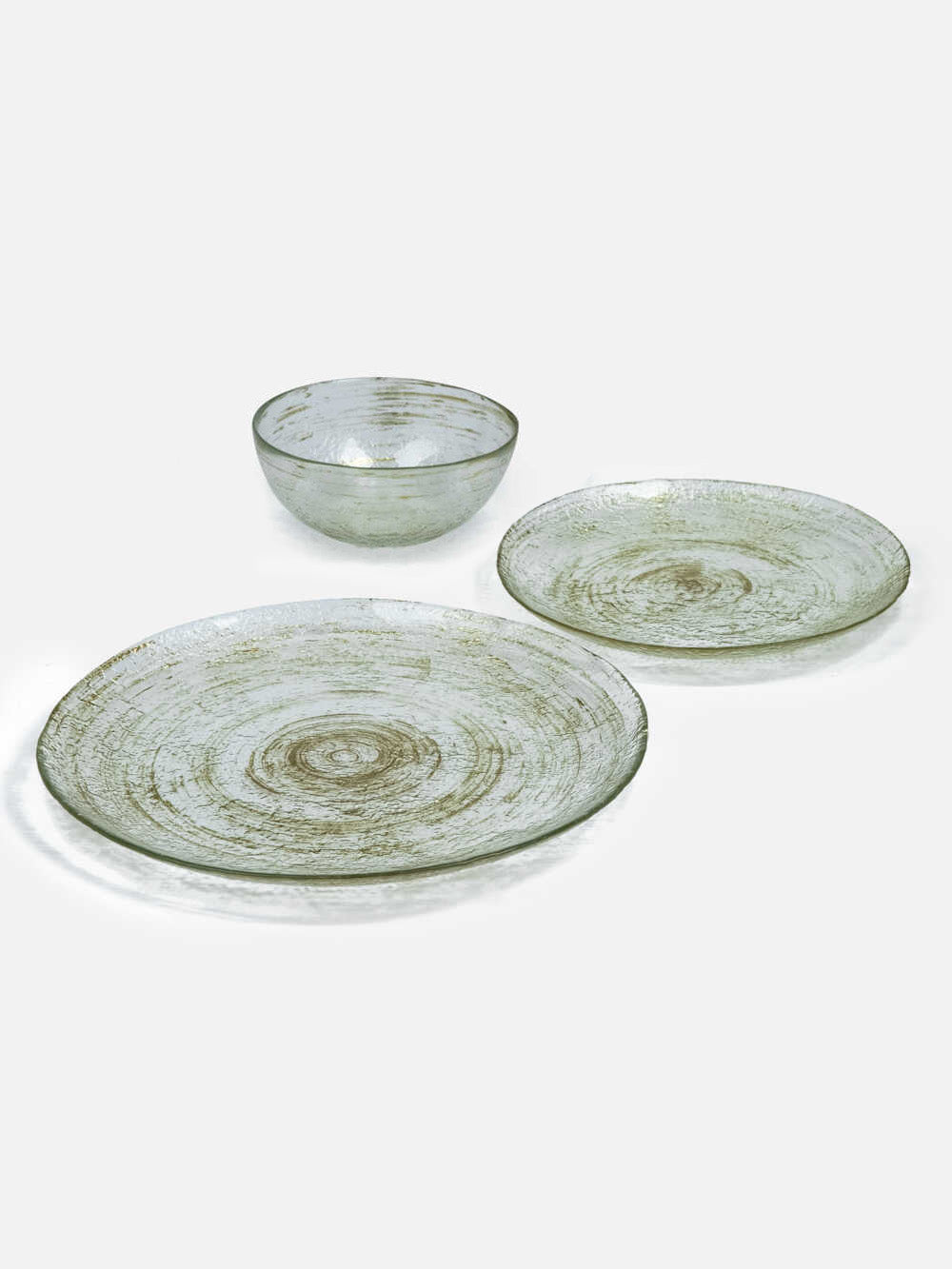 ORO glass salad plate - FOX HOME CA STORE