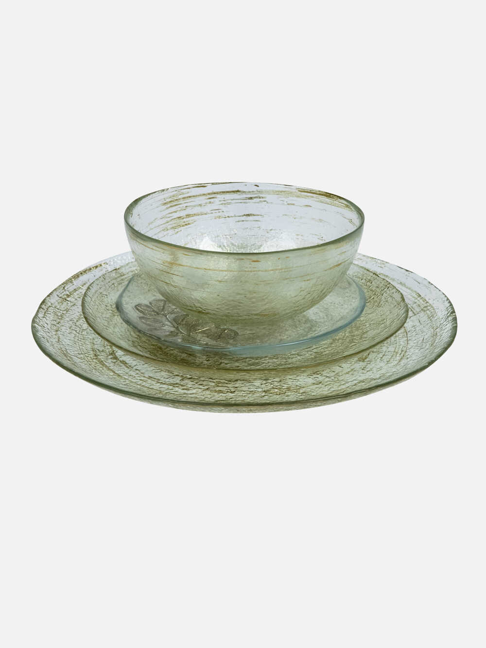 ORO glass salad plate - FOX HOME CA STORE