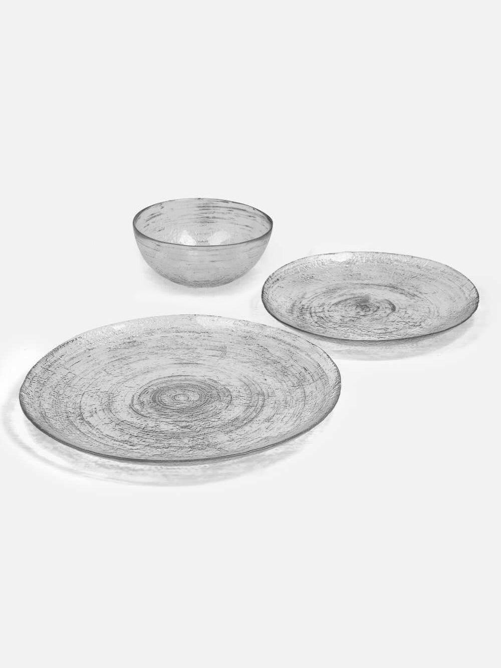 ORO glass salad plate - FOX HOME CA STORE