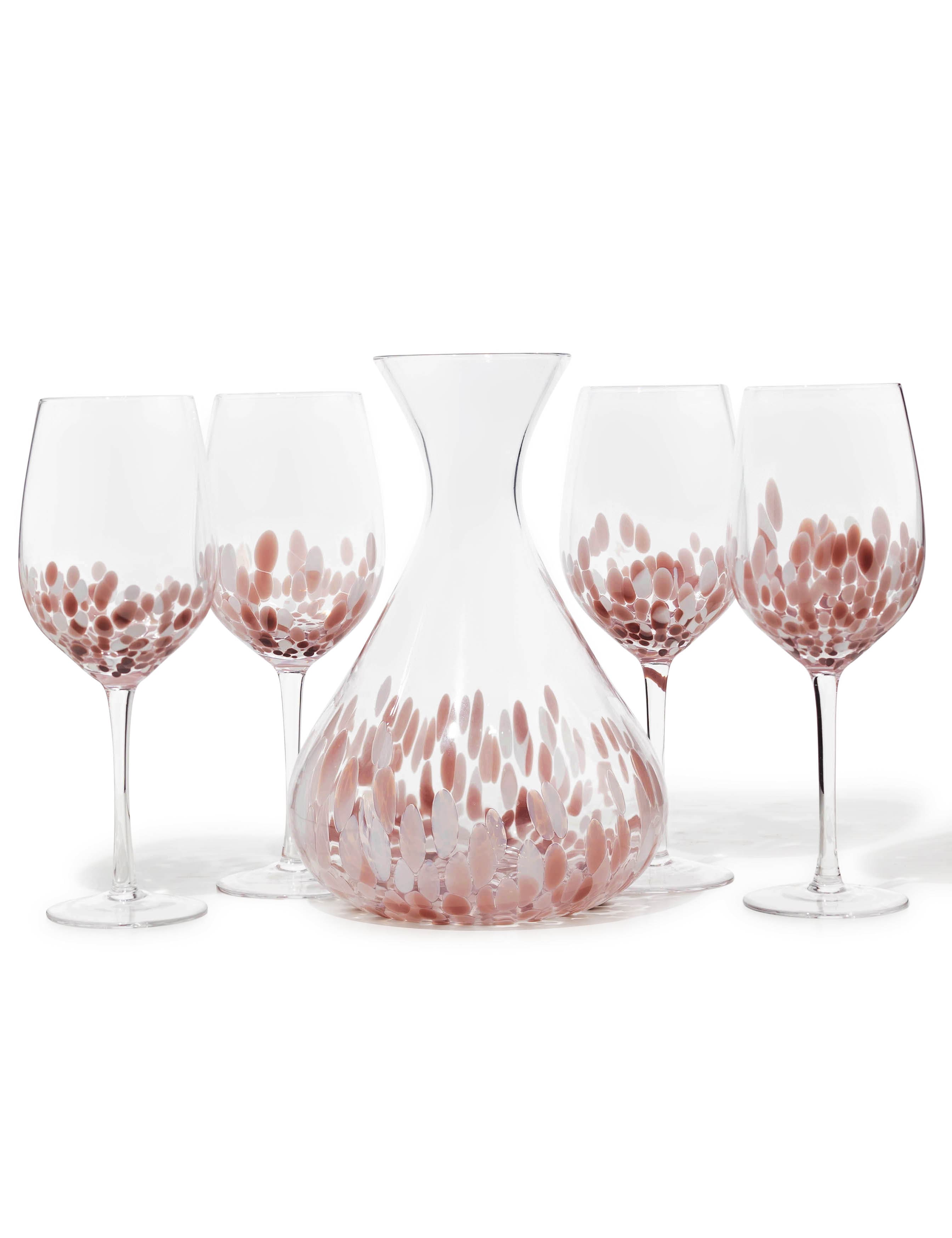 FLOWER BRUSH WINE SET