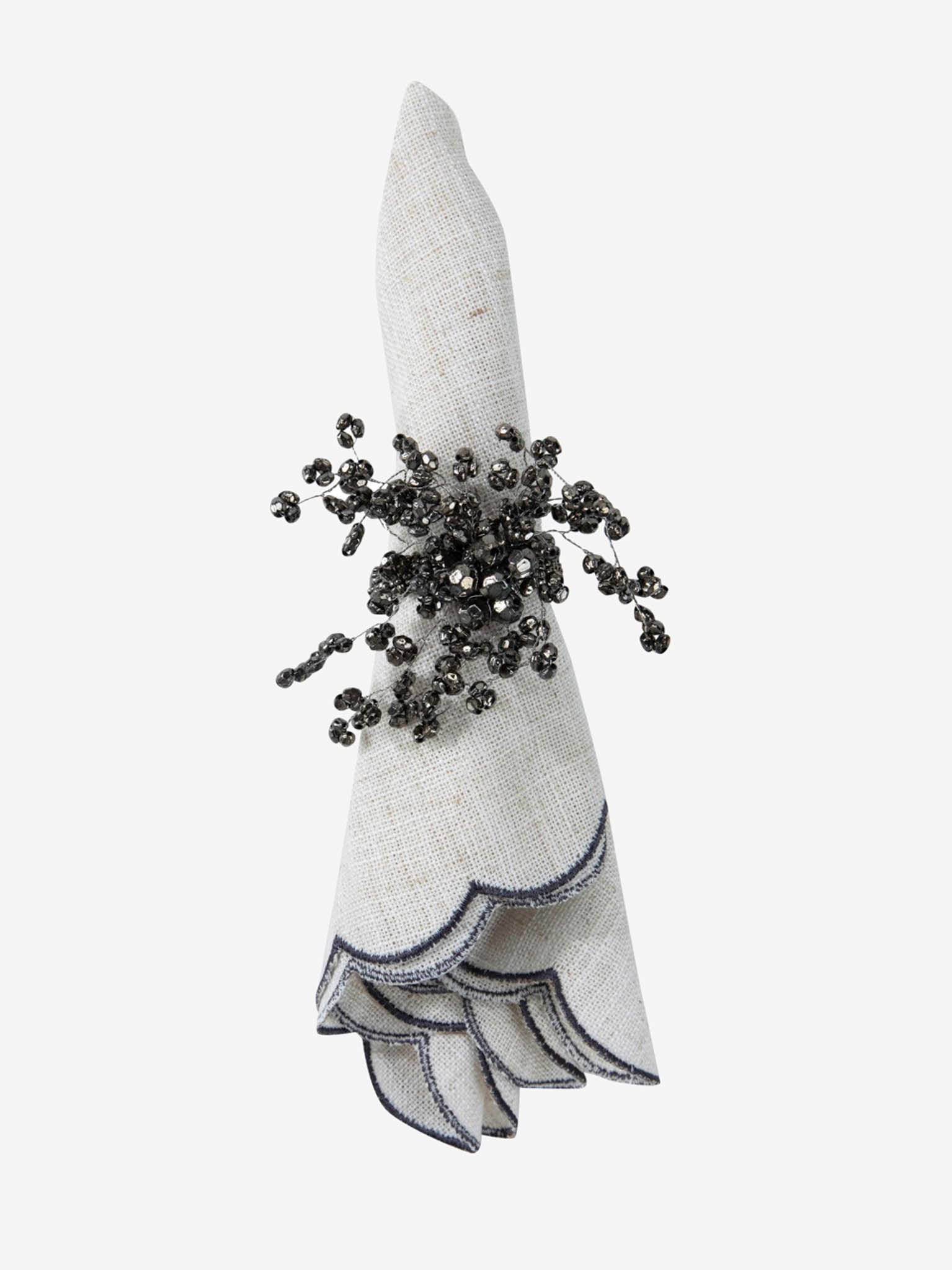 Toile Napkin Ring - FOX HOME CA STORE