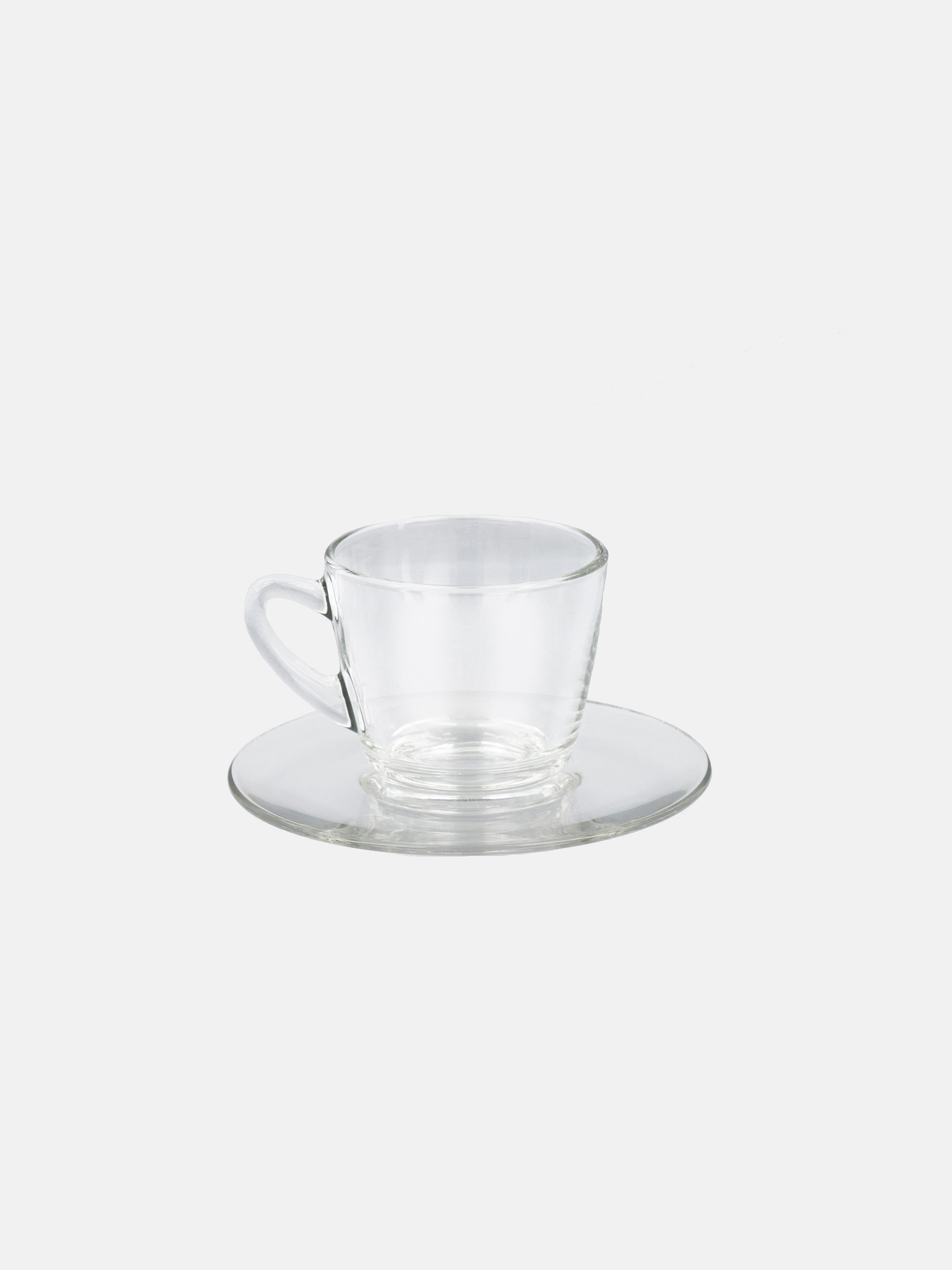KENYA glass cup and saucer