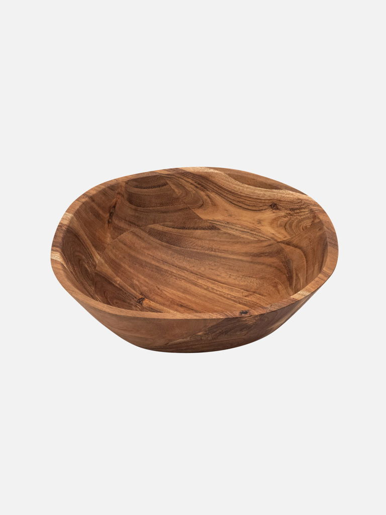Uneven wooden serving bowl - FOX HOME CA STORE